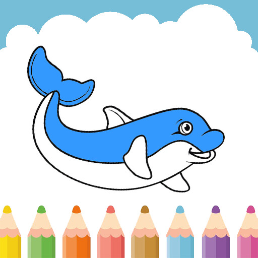 Play dolphin coloring book 