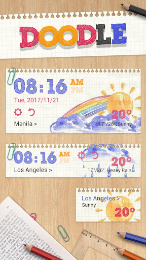 Play Doodle GO Weather Widget Theme 