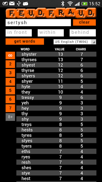 Play Feudfraud - Wordfeud helper Play Feudfraud - Wordfeud helper