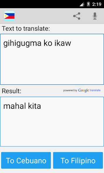 Play Filipino Cebuano Translator 