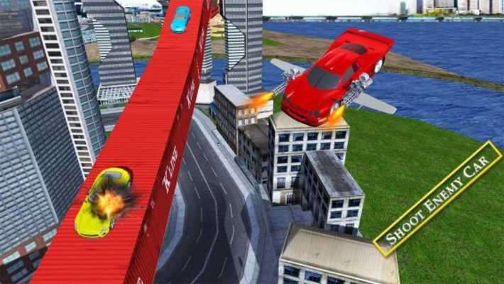 Play Flying Car Shooting: Battle Fight War Simulation 