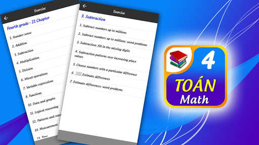 Play APK Fourth grade math  and enjoy Fourth grade math with UptoPlay com.toanhoc.lop4