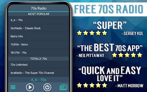 Play APK Free 70s Radio  and enjoy Free 70s Radio with UptoPlay com.MyIndieApp.Free70sRadio