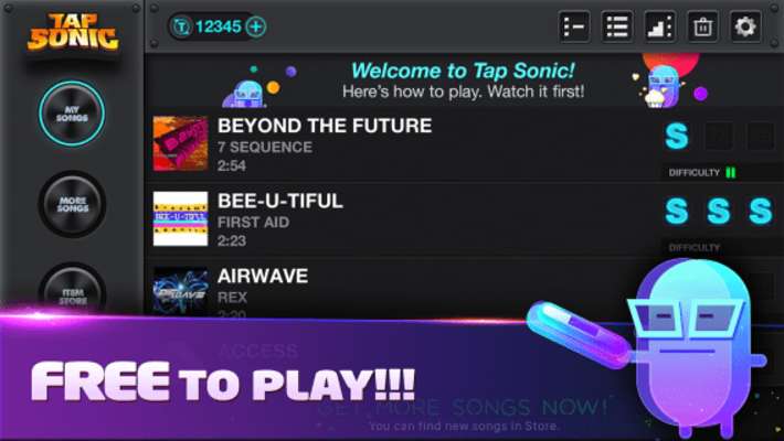 Play Free Music Game - TAPSONIC 