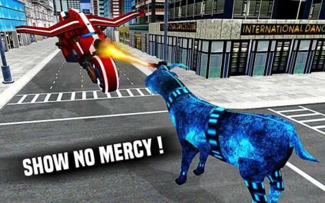 Play Goat Flying Robot: Super Eye Laser and Horn Attack 