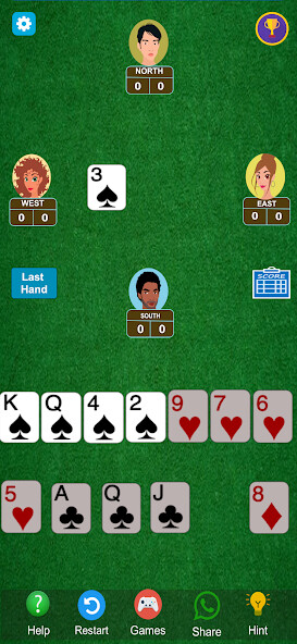 Play Hearts Card Game 