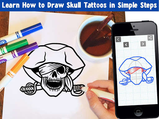 Play APK How To Draw Skull Tattoos  and enjoy How To Draw Skull Tattoos with UptoPlay com.pooja.HowToDrawSkullTattoos