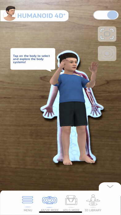 Play APK Humanoid 4D+  and enjoy Humanoid 4D+ with UptoPlay com.OctagonStudio.ARSkeletal