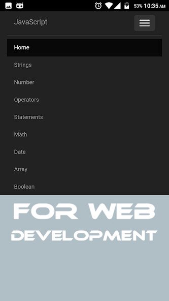 Play APK JavaScript Reference  and enjoy JavaScript Reference with UptoPlay com.maytech.jsref