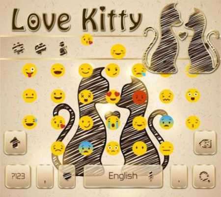 Play Love Kitty Keyboard theme 