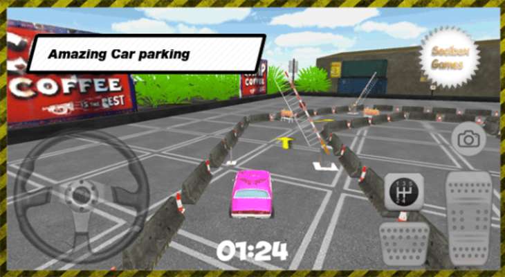 Play Military Pink Car Parking Play Military Pink Car Parking
