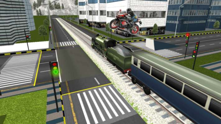 Play Modern Bike Stunt - Motorbike Stunt Mania on Train 
