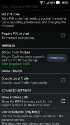 Play Mycelium Bitcoin Cash Module 