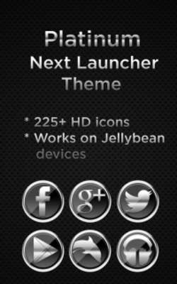Play Next Launcher Platinum Theme Play Next Launcher Platinum Theme