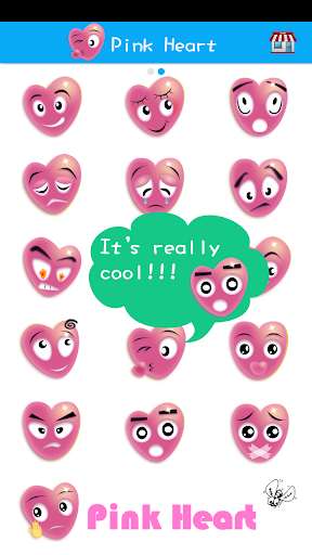 Play Pink Love Emoji Sticker Art 