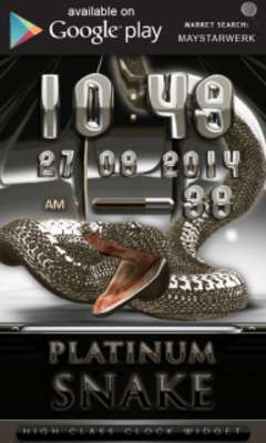 Play platinum snake clock widget 