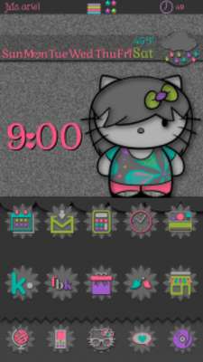 Play playful kitty go launcher theme GOLauncher EX Theme 