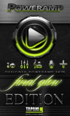 Play Poweramp skin Lime Glow 