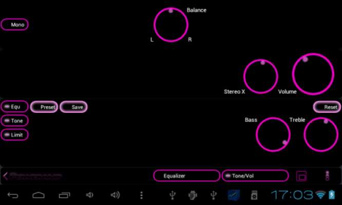 Play Poweramp skin TRON PINK 