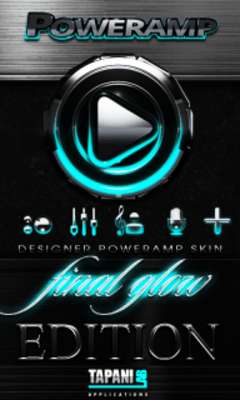 Play Poweramp skin Turquoise Glow 