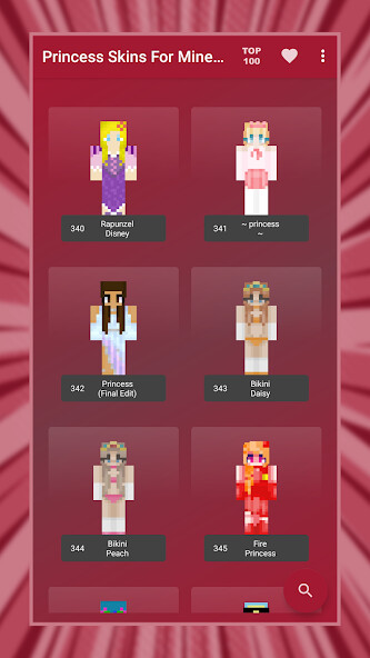 Play Princess Skins for Minecraft 