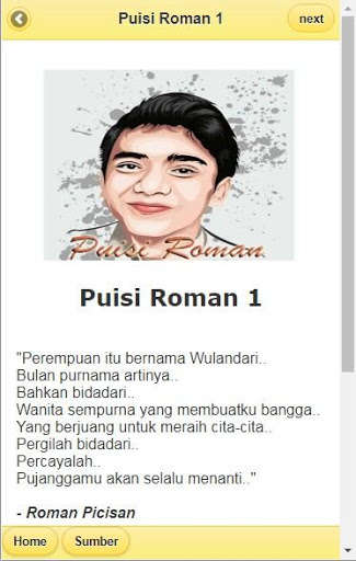 Play APK Puisi Roman Picisan Terbaik  and enjoy Puisi Roman Picisan Terbaik with UptoPlay com.puisiromanpicisan.tetra