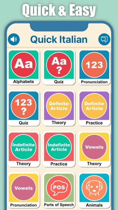 Play APK Quick and Easy Italian Lessons  and enjoy Quick and Easy Italian Lessons with UptoPlay com.zeemish.italian.quick
