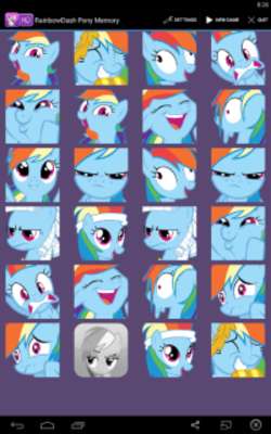 Play RainbowDash Pony Memory 