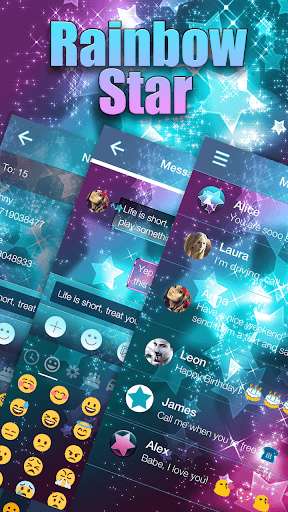 Play APK Rainbow Star Emoji Keyboard  and enjoy Rainbow Star Emoji Keyboard with UptoPlay emoji.keyboard.emoticonkeyboard