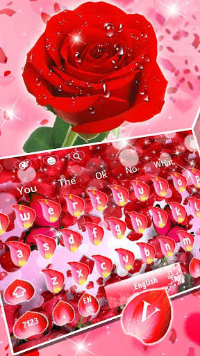 Play APK Red Rose Keyboard Theme  and enjoy Red Rose Keyboard Theme with UptoPlay keyboard.theme.red.rose.water.drops