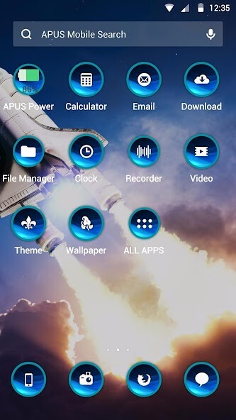 Play APK Rocket Sky Space-APUS Launcher stylish theme  and enjoy Rocket Sky Space-APUS Launcher stylish theme with UptoPlay com.apusapps.theme.i_out_of_the_sky_79475b2764