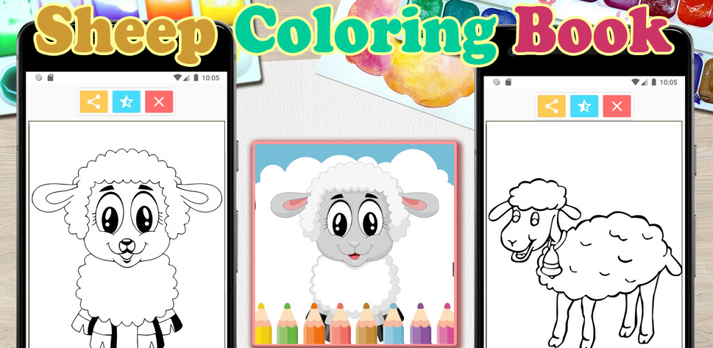 Play sheep coloring book 