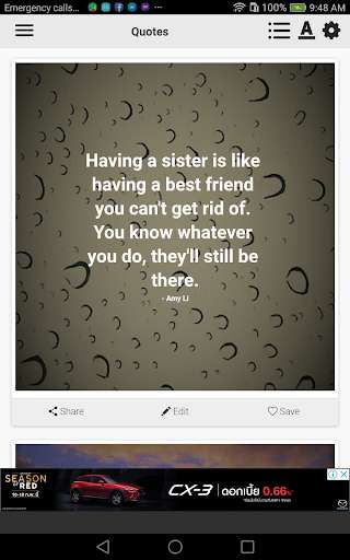 Play APK Sister Quotes  and enjoy Sister Quotes with UptoPlay com.nerdpig.SisterQuotes