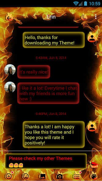Play SMS Messages Flame Fire Theme Play SMS Messages Flame Fire Theme