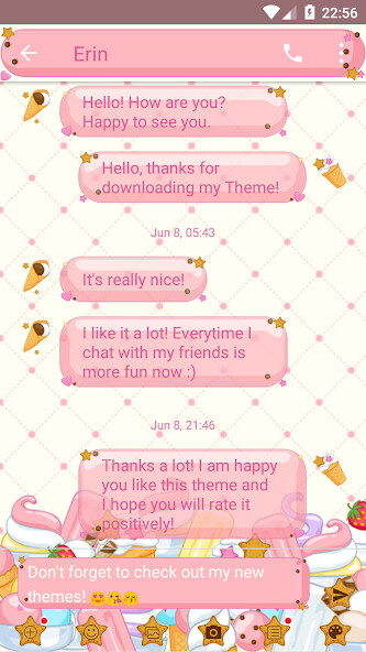 Play APK SMS Messages Ice Cream Theme  and enjoy SMS Messages Ice Cream Theme with UptoPlay com.kkkeyboard.emoji.keyboard.theme.mDonutPink