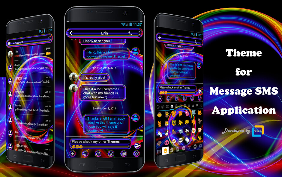 Play SMS Messages Neon Multi Theme Play SMS Messages Neon Multi Theme