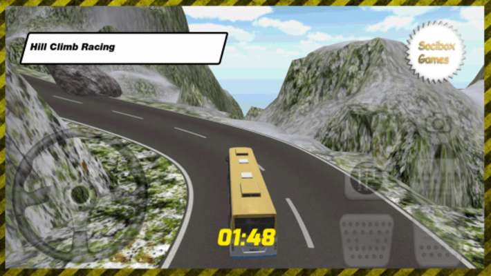 Play Snow Bus Hill Climb Racing 