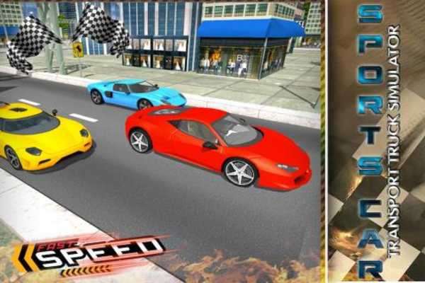 Play Sports Car Transport Truck Sim 