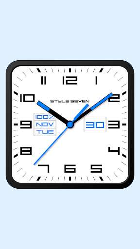 Play APK Square Analog Clock-7  and enjoy Square Analog Clock-7 with UptoPlay com.style_7.squareclockandroid_7