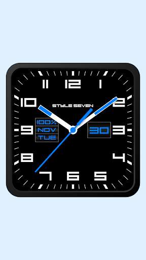 Play APK Square Analog Clock-7  and enjoy Square Analog Clock-7 with UptoPlay com.style_7.squareclockandroid_7