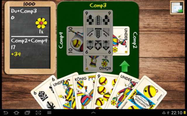 Play SwissJass Pro, Schieber, Coiffeur, Differenzler 