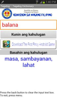 Play Tagalog - Tagalog Dictionary 