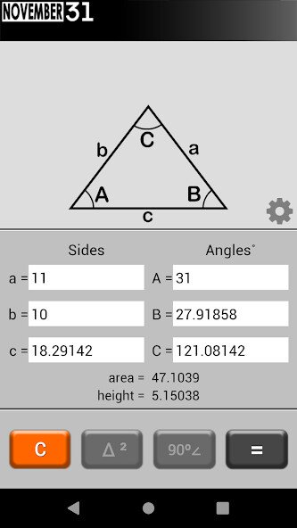 Play APK Triangle Calculator  and enjoy Triangle Calculator with UptoPlay com.sample.trigcaclulator