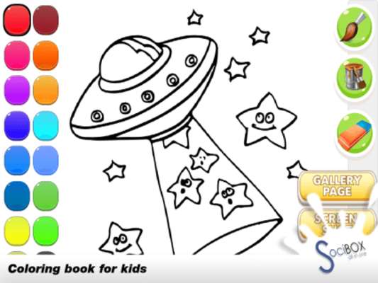 Play ufo coloring book 