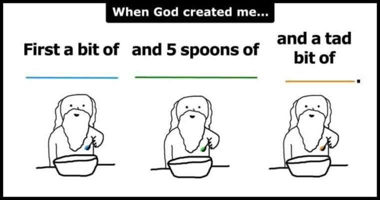 Play When God created me... 