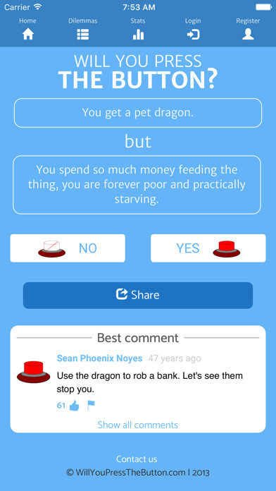 Play Will You Press The Button? 