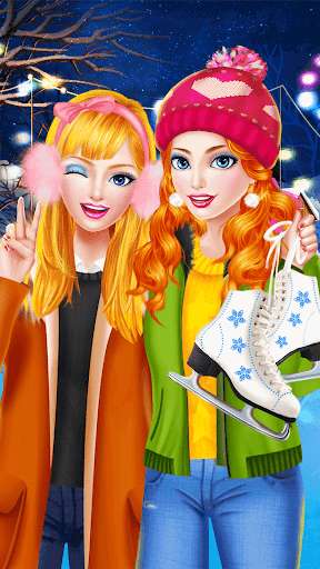 Play APK Winter Fun: Ice Skating Girls  and enjoy Winter Fun: Ice Skating Girls with UptoPlay com.make_up_inc.android_bfficeskategirls