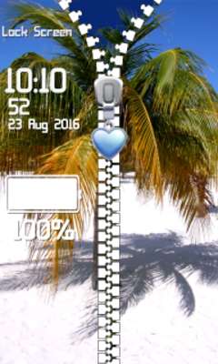 Play Zipper Lock Screen - Palm Tree Play Zipper Lock Screen - Palm Tree