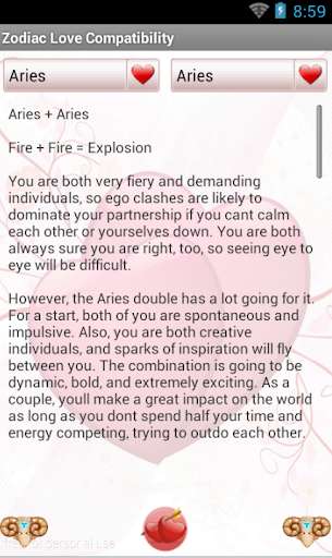 Play APK Zodiac Love Compatibility  and enjoy Zodiac Love Compatibility with UptoPlay com.cymeria.burcuyumu2