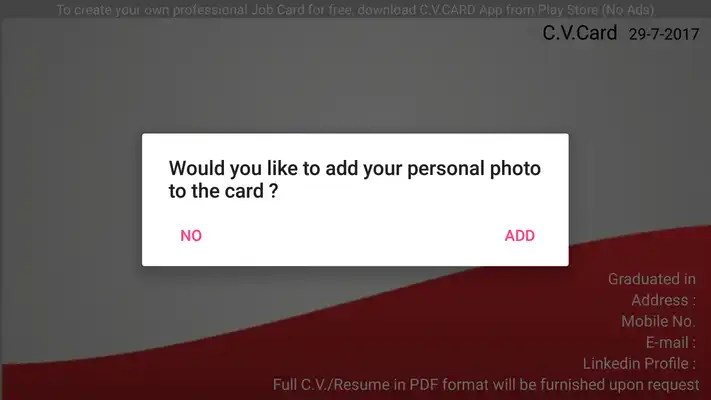 Play *C.V.Card (No Ads)#